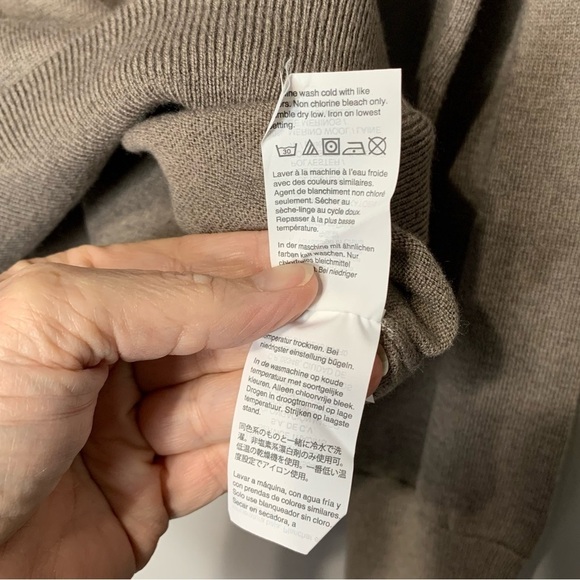 J.CREW Mercantile NWT merino Wool Blend brn grey 1/4 Zip pullover sweater Size M - Picture 6 of 7